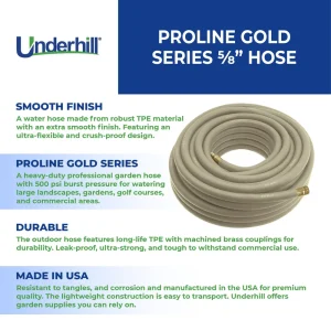 Underhill Proline Gold Series Commercial Garden Water Hose 75 Ft (H58-075PR0-G) - view 3