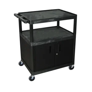 Luxor Workspaces Large Coffee Cart – Cabinet (HE40C-B)