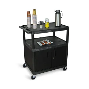 Luxor Workspaces Large Coffee Cart – Cabinet (HE40C-B) - view 4