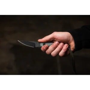TOPS Knives Scalpel Neck Knife W/ Micarta Handle (2.4″ Black) (SSS07)