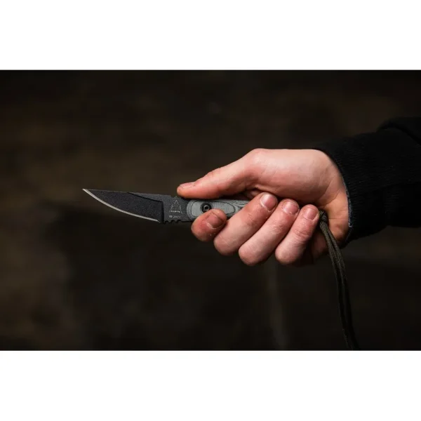 TOPS Knives Scalpel Neck Knife W/ Micarta Handle (2.4″ Black) (SSS07)