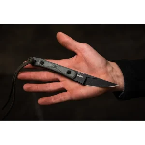 TOPS Knives Scalpel Neck Knife W/ Micarta Handle (2.4″ Black) (SSS07) - view 3