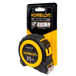 Komelon 25′ X 1″ Magnetic Maggrip Tape Measure, Yellow/Black (7325) - view 3