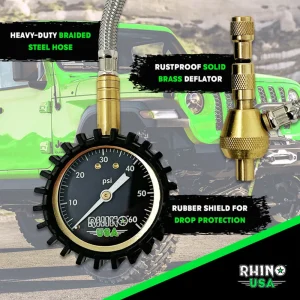 Rhino USA 60PSI Tire Deflator Gauge (DEFLATOR-GAUGE) - view 3