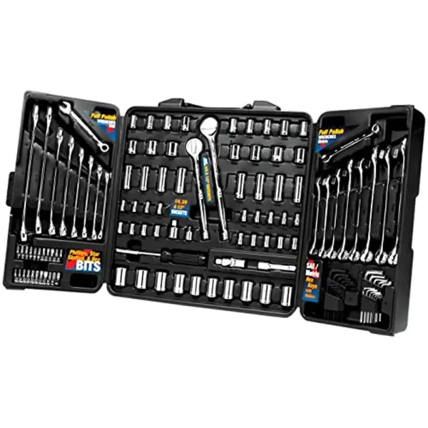 Performance Tool W1525 SAE/Metric Tri-Fold Mechanic’s Tool Set for Auto Repairs