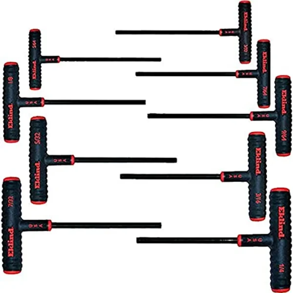 Eklind 60609 Power-T Handle Hex Key Allen Wrench – 9pc set SAE Inch