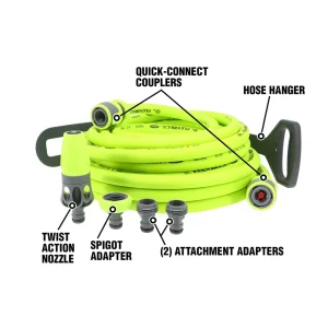 Flexzilla Garden Hose Kit with Quick Attachments 1/2″ x 50′ (HFZG12050QN) - view 2