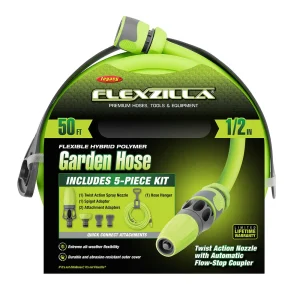 Flexzilla Garden Hose Kit with Quick Attachments 1/2″ x 50′ (HFZG12050QN) - view 4