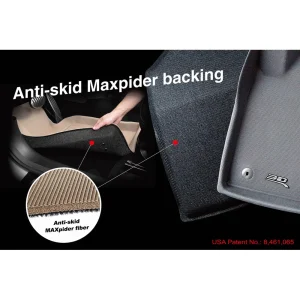 3D MAXpider 2Nd Row 2008-20 Toyota Sequoia Kagu Floor Mats, Gray (L1TY14621501) - view 4