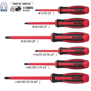 Vessel MEGADORA Insulated Screwdriver 6 Pc Set (9606EVA) - view 3