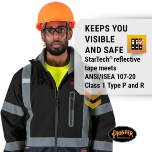 Pioneer Safety Hi-Vis Waterproof Heated Safety Bomber Jacket (V1210170U-2XL) - view 3
