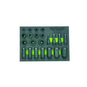 VIM Tools 22-Piece 3/8″ Drive SAE Impact Socket Set (IMPACT622)