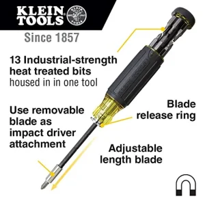 Klein 32303 Multi-Bit Screwdriver / Nut Driver, Impact Rated 14-in-1 Magnetic - view 2