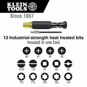 Klein 32303 Multi-Bit Screwdriver / Nut Driver, Impact Rated 14-in-1 Magnetic - view 3