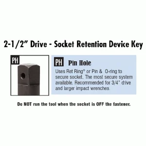 Grey Pneumatic 2-1/2″ Drive 10″ Length Pin Hole Extension (7010E) - view 3