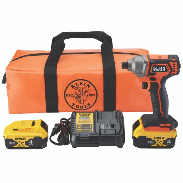 Klein Tools BAT20CD1 Battery-Operated Compact Impact Driver, 1/4-Inch Hex Drive