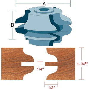 Shop Fox Stile and Rail Ogee Set for Passage Doors 3/4 Inch Bore Diameter (DC2166) - view 3