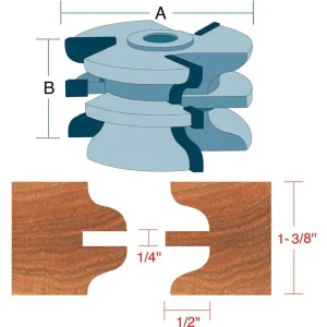 Shop Fox Stile and Rail Ogee Set for Passage Doors 3/4 Inch Bore Diameter (DC2166) - view 4
