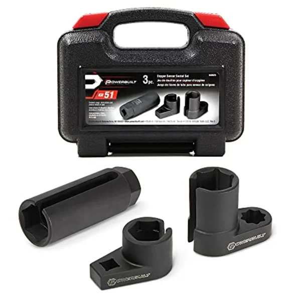Powerbuilt 648625 Alltrade Oxygen Sensor Socket Set, Black
