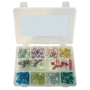 K Tool 00081 Mini Auto Fuse Assortment – 120 Piece Color Coded Fuses from 2 Amp to 30 Amp