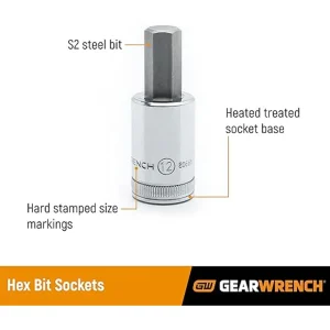 Gearwrench 80427 3/8″ Drive Hex Bit Socket 6mm - view 2