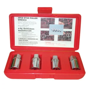 K Tool 23800 Stud Remover Set, 4 Piece, 1/2″ Drive, 1/4″, 5/16″, 3/8″, 7/16″