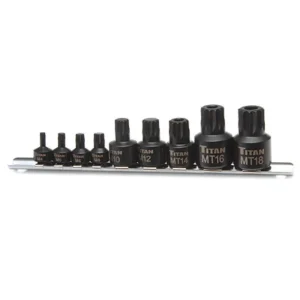 Titan Tools 16138 Impact Triple Square Bit Socket Set – 9 Piece