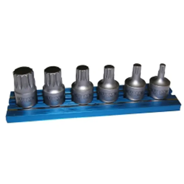 VIM Tools 6 Piece XZN Stubby Driver Set, 1/4″ Square Drive (XZNS412)