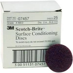 3M 2″ A/O Medium Scotch-Brite Surface Conditioning Disc (07457)