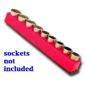 Mechanics Time Saver 1281 1/2″ Drive Magnetic Red Socket Holder 10-19mm