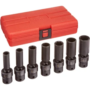 Sunex 3/8″ Dr. 7 Pc. SAE Universal Deep Impact Socket Set (3656)