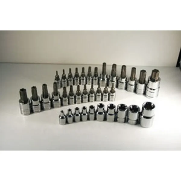 ATD Tools 125 1/4, 3/8 and 1/2 Dr. TORX Bit Set, 35 pc.