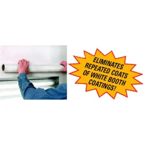 RBL Products Paint Booth Wrap Self-Adhering White 48″” X 200′ With Roll (442)