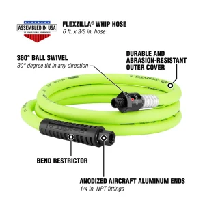 Flexzilla Legacy Whip Hose, 3/8″ x 6′, Hybrid Polymer (HFZ3806YW2B) - view 2