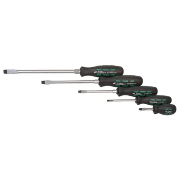 K Tool 16001 Screwdriver Set Pro Slotted 5 Pc