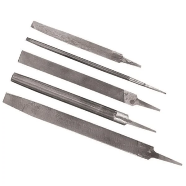 K Tool 72505 File Set, 5 Piece, with 6″ Mill, 10″ Mill, 8″ Bastard, 8″ Half Round and 8″ Round Files