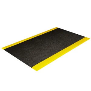 Crown Matting Wear-Bond Tuff-Spun Pebble-Surface 2’x3′ Black w/Yellow (WB 0023YP) - view 2