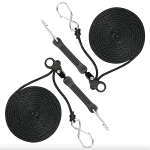 Perfect Tie Down 12′ Rope Lock Tie Down with Bungee – 2 Pack