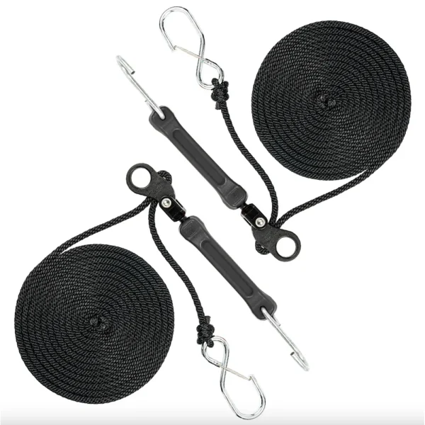 Perfect Tie Down 12′ Rope Lock Tie Down with Bungee – 2 Pack