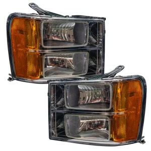 Oracle Lighting 2007-2013 GMC Sierra Pre-Assembled LED Halo Headlights – (Square Halo Design) (7054- - view 2