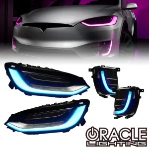Oracle Lighting 2016-2024 Tesla Model X Dynamic ColorSHIFT® Headlight & Fog Light Kit (1467-332)