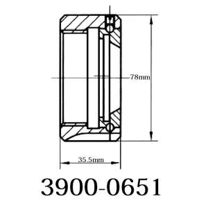 HHIP M64 X 2 KM BEARING TYPE ER-50 COLLET CHUCK NUT (3900-0651) - view 3