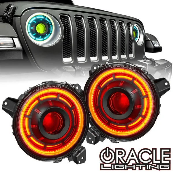 Oracle Lighting Oculus ColorSHIFT® Bi-LED Projector Headlights for Jeep JL / Gladiator JT (5839-330, 5839-333, 5839-3...