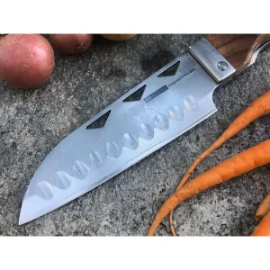 nCamp Food Prep Santoku Knife with Damascus Blade and Walnut Handle (NCMP-NAC01SKUS) - view 4