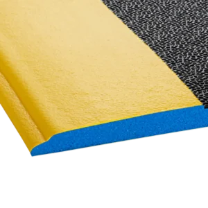 Crown Matting Wear-Bond Tuff-Spun Pebble-Surface 4’x75′ Black w/Yellow (WBR0048YP-75)