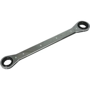 Gray Tools 1″ X 1-1/16″ 12 Point, Flat Ratcheting Box Wrench, Mirror Chrome Finish (5008)