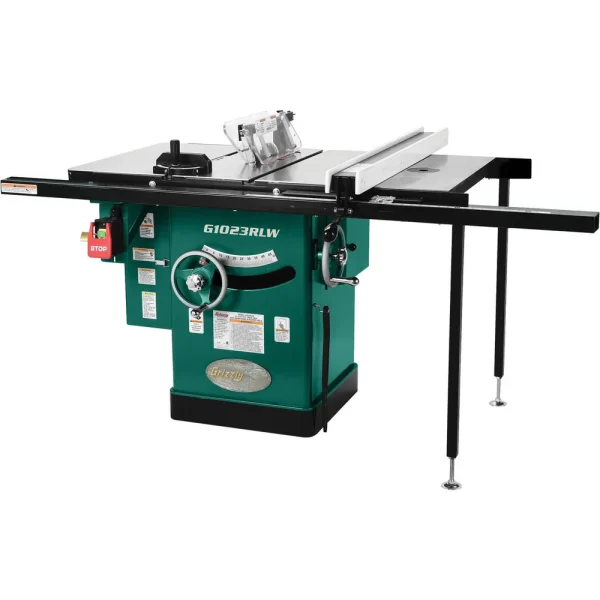 Grizzly Industrial 10″ 3 HP 240V Cabinet Table Saw with Built-in Router Table (G1023RLW)