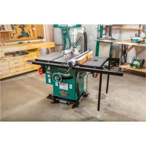 Grizzly Industrial 10″ 3 HP 240V Cabinet Table Saw with Built-in Router Table (G1023RLW) - view 2