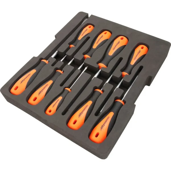 Dynamic Tools 10 Piece Assorted Screwdriver Set With Foam Tool Organizer (D105106)