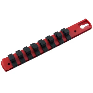Gray Tools 3/8″ Drive Socket Organizers for SAE Sockets – Red (93808R)
